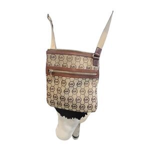 Michael Kors Tan/Brown Monogram Crossbody Bag